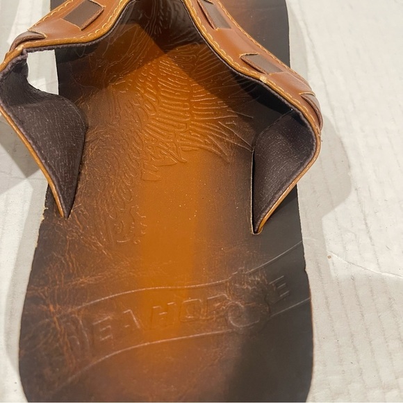 Men’s SeaHorse Brown Faux Leather Beach Sandals Size 9 US! - Picture 5 of 6